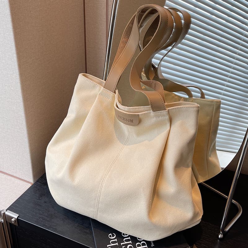 Japonês ins engrossado bolsa de lona classe Commuter sacola All-Match estudante literário bolsa de grande capacidade fem