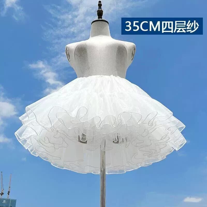 Lolita saia de quatro camadas violenta diária desossada gaze macia anágua Marshmallow lolita nuvem suporte 40CM