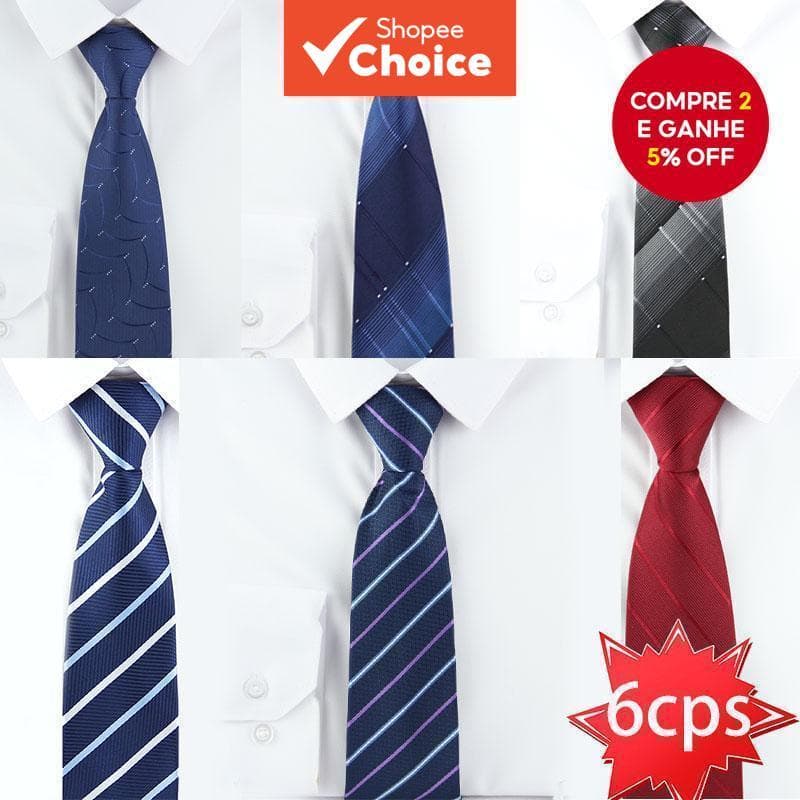 Negócios Masculinos 6 Peças Listradas Com Zíper Gravatas Vinho Marinho Vermelho Formal Largo Conjunto De Entrevista De C