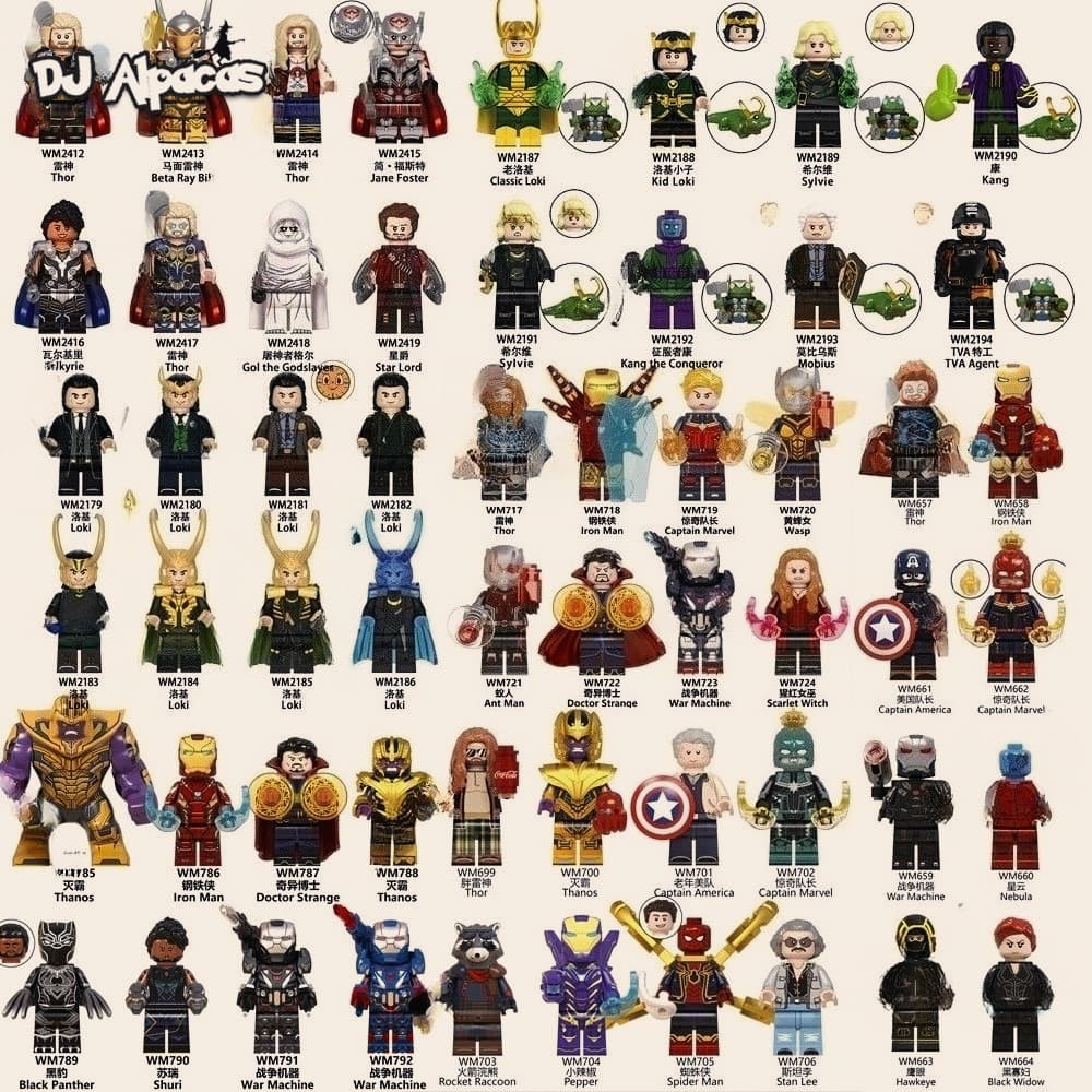 Blocos De Construção Figuras Brinquedo Colecionável WM2187 WM2188 WM2189