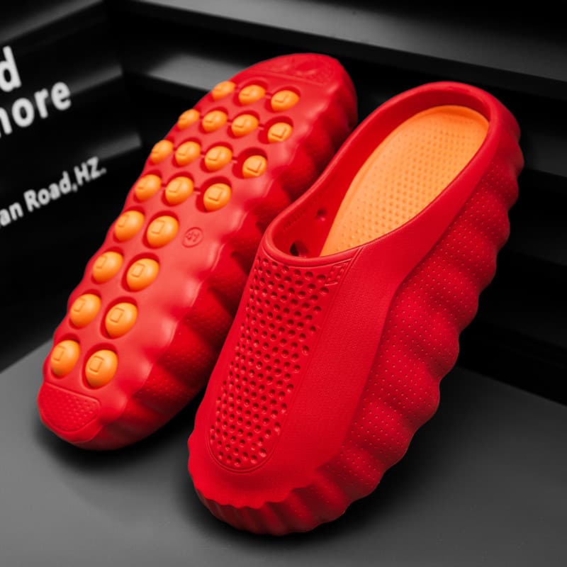 2026 verão venda quente Baotou um Pedal meia chinelos sandálias buraco sapatos masculinos moda sapatos na moda
