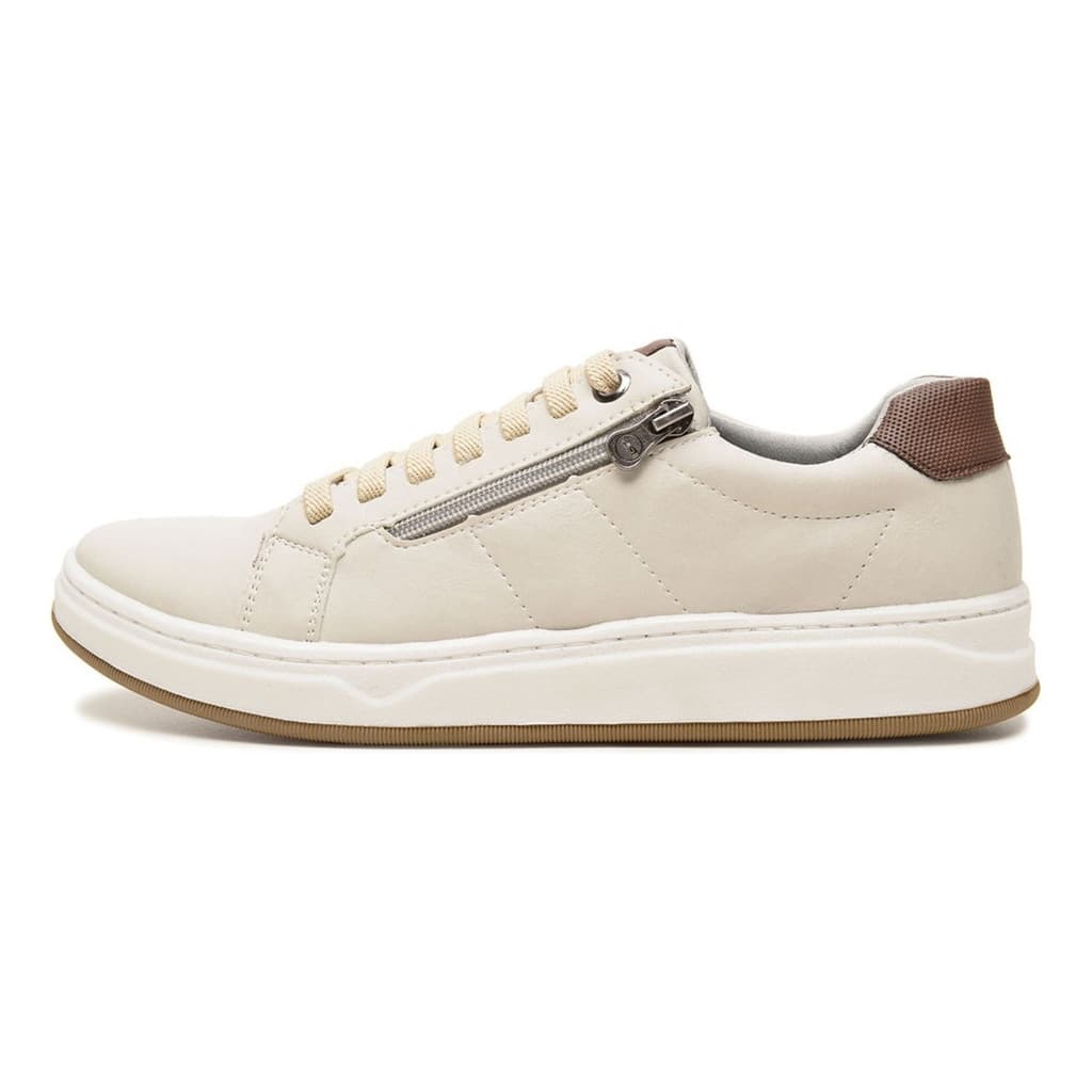 Sapatenis Tenis Casual Palmilha Gel Calce Fácil Zíper Leve