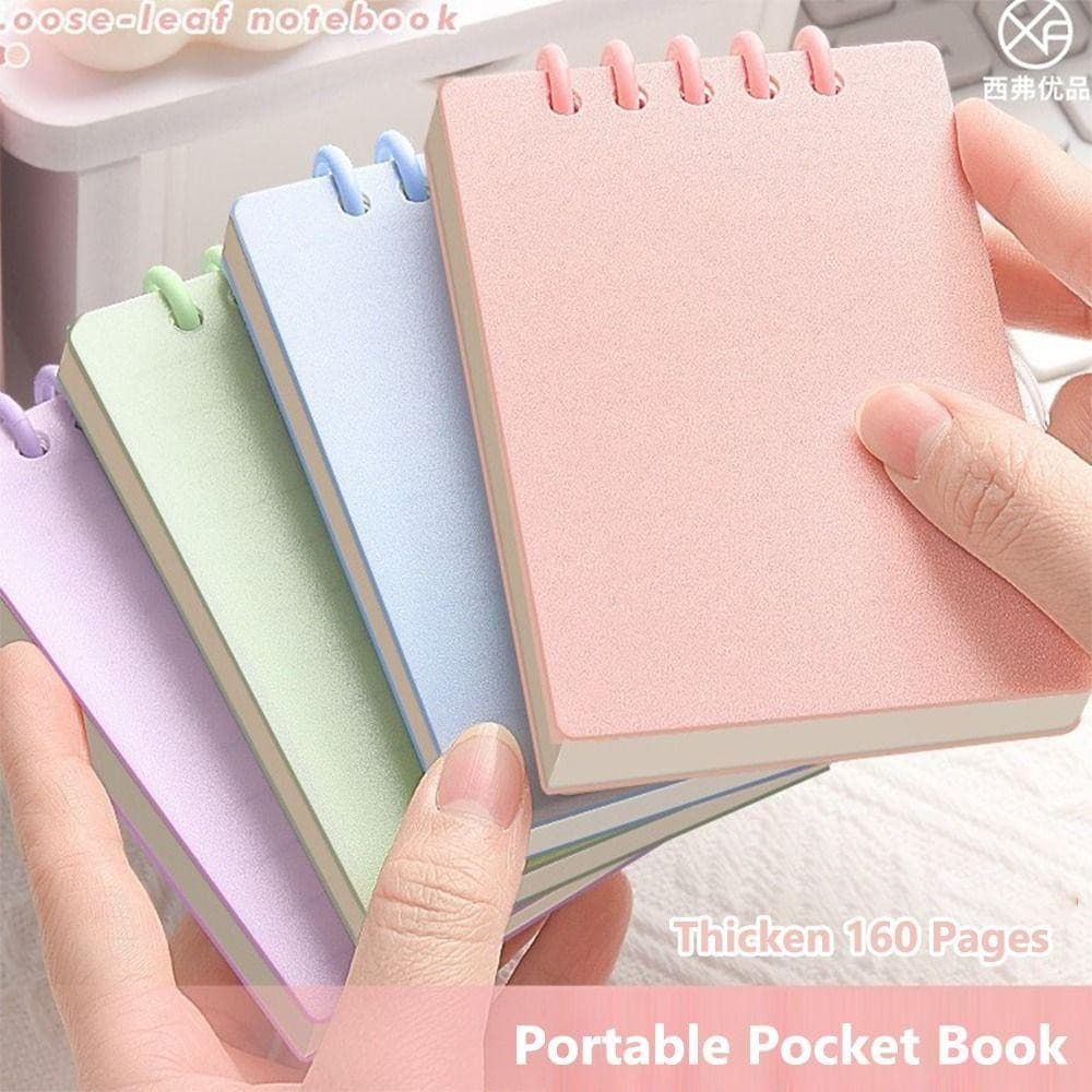 Caderno De Bolso PEONYQ , Mini A7 De 80 Folhas , Bloco De Notas De Soltas De Linha Horizontal Quadrada