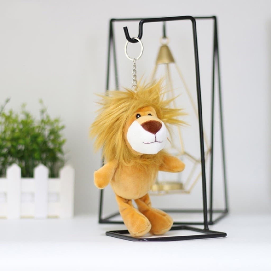 Nova floresta selva animal bebê leão boneca 15 cm brinquedo animal de pelúcia brinquedo infantil chaveiro F05Z