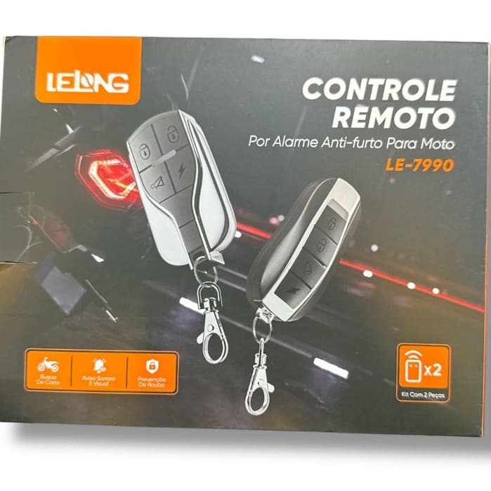 Controle Remoto para Alarme de Moto Lelong LE-7990 | Anti-furto | Kit com 2 Controles