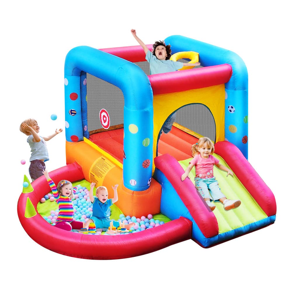 Castelo Inflável Caranguejo Mega Parque Infantil Inflavel Azul 127 V