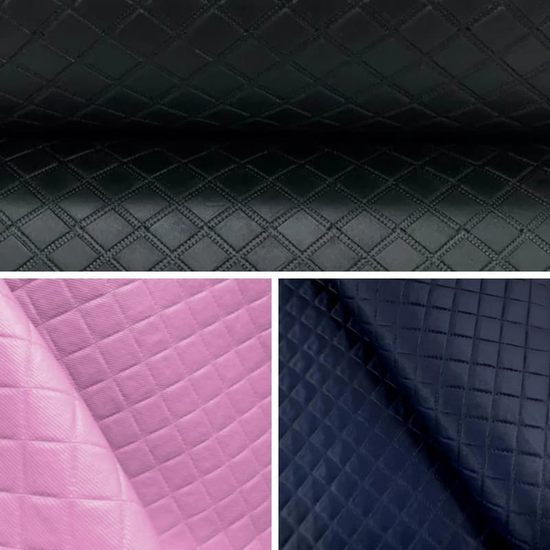 Tecido Courino Matelasse 1 Metro PVC Dijon Impermeável para Estofados, Bolsa, Artesanato Decoração 1,40 de Largura