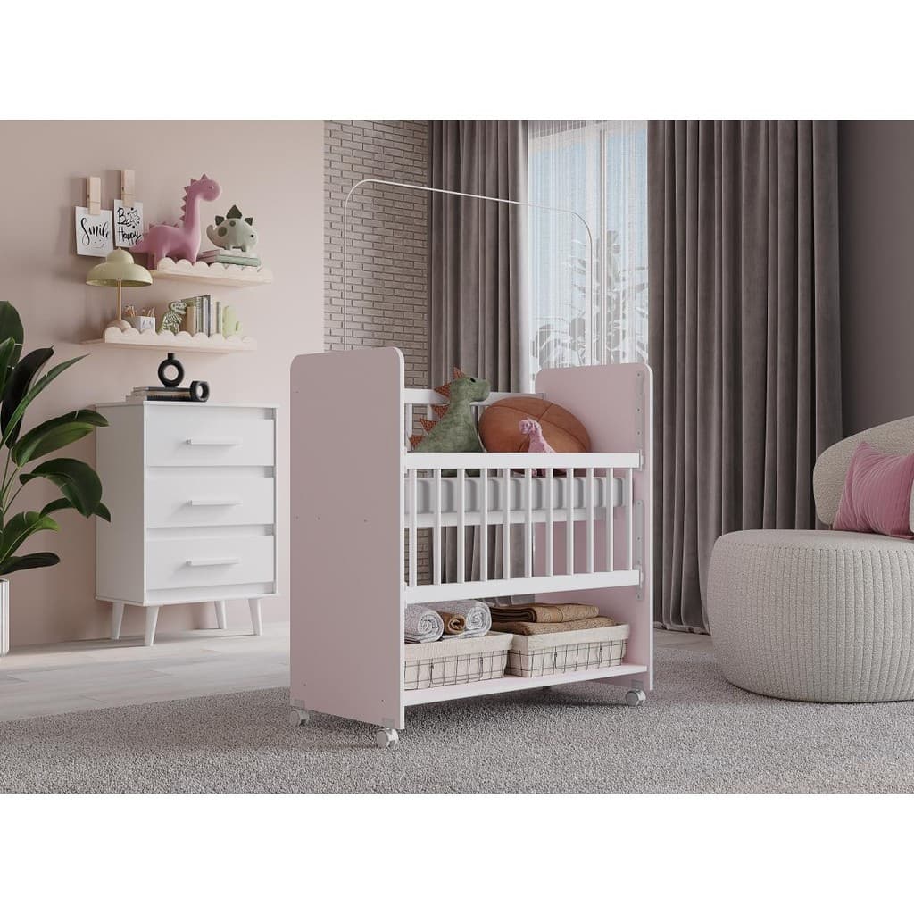 Mini Berço Bebê Completo Outside com Colchão e Mosquiteiro