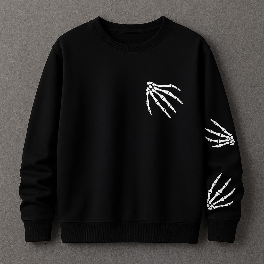Moletom Streetwear  Gola Redonda Moda Urbana  Caveira Esqueleto  Estilo Criativo moda