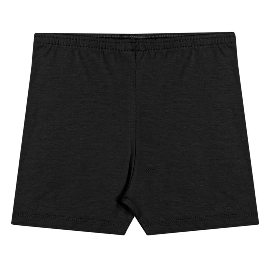 Shorts Basic Infantil Menina em Cotton Light no Preto - Angerô