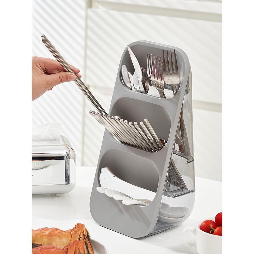 Pauzinhos caixa de armazenamento cozinha pauzinhos gaiola Multi-camada compartimento pauzinhos gaiola colher doméstica d