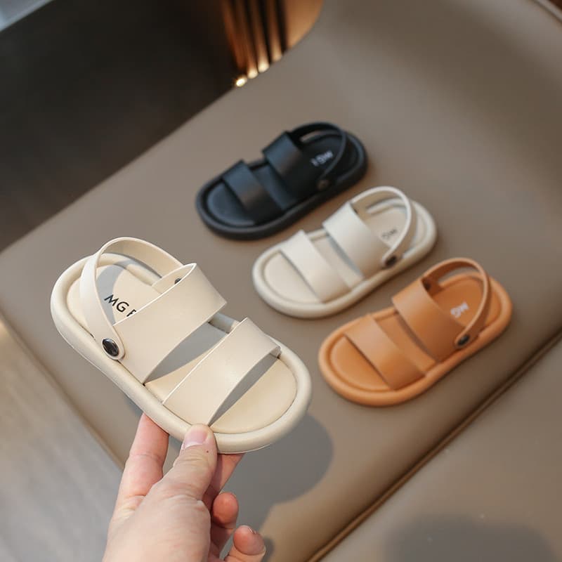 Crianças sapatos sandálias 2024 verão novo estilo meninos sapatos meninas versão coreana sapatos de praia de sola macia