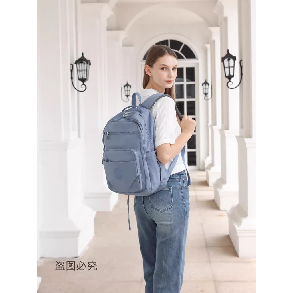 Mochila feminina moda luz luxo à prova dwaterproof água náilon pano mochila masculina viagem estilo Preppy saco de escol