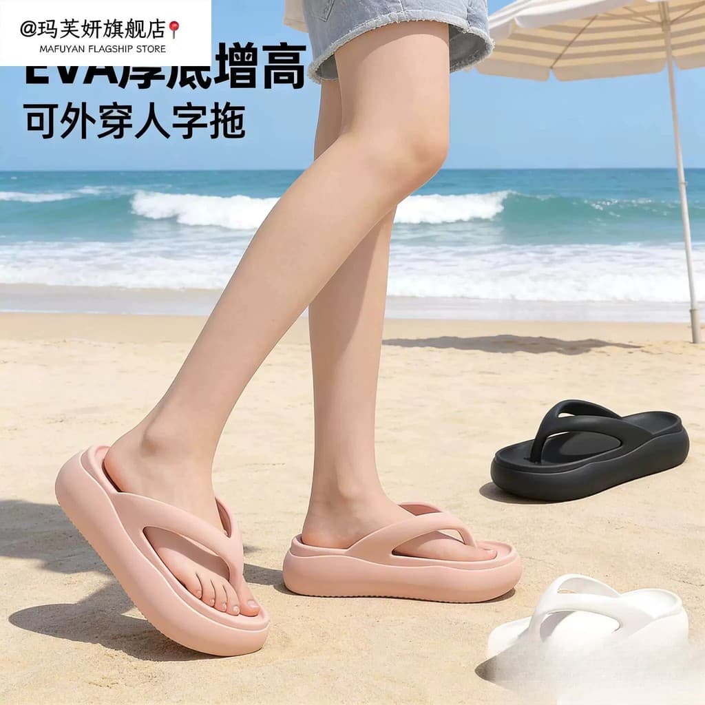 Sandálias chinelos femininos 2026 novo estilo eva pés não fedorentos chinelos de praia de sola grossa pode usar fora da