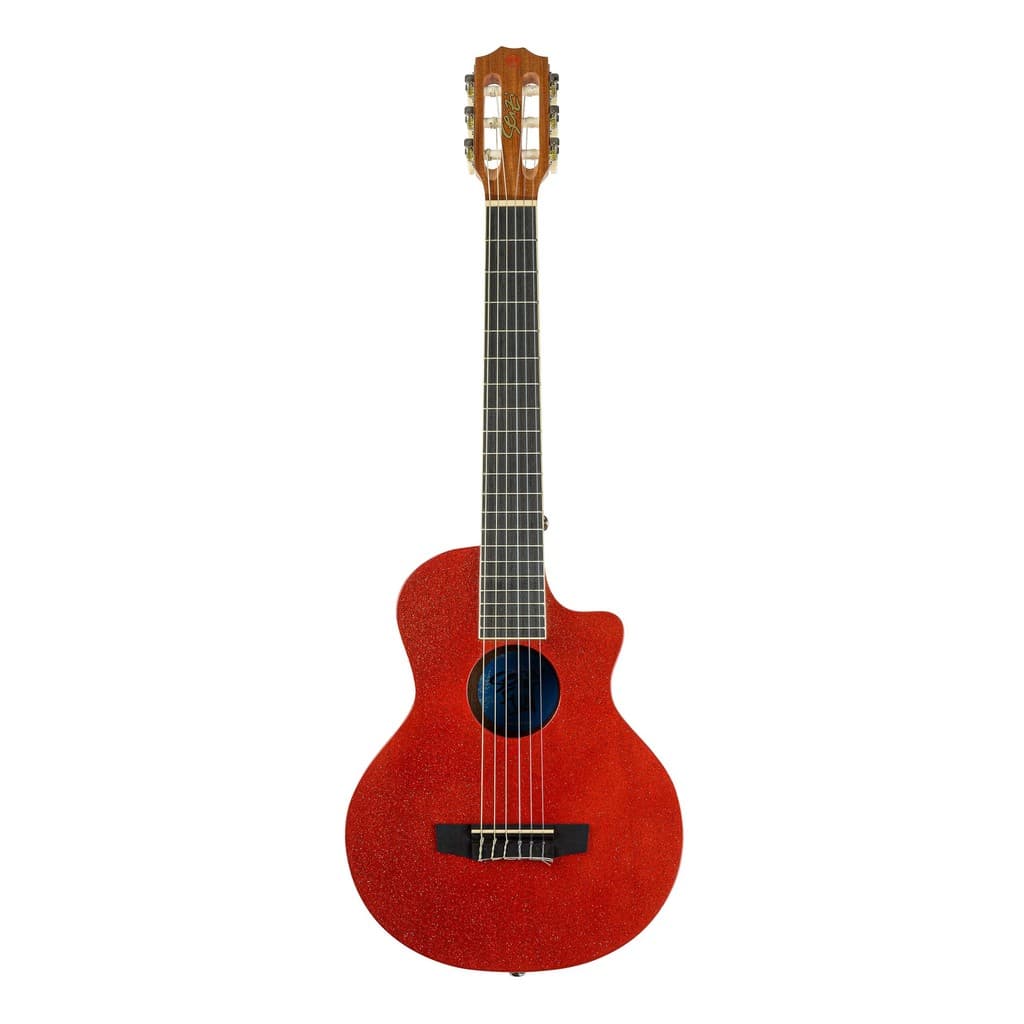 Violão Seizi Fun Panda Nylon Acústico Lava Red Sparkle