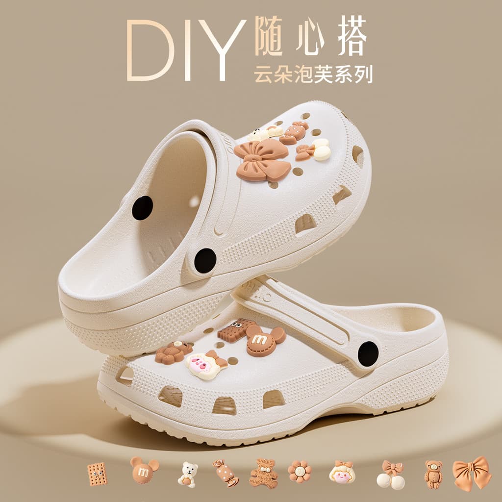 Ridani buraco sapatos femininos 2026 novo estilo antiderrapante desodorante praia Toe-coberto arco suporte chinelos femi