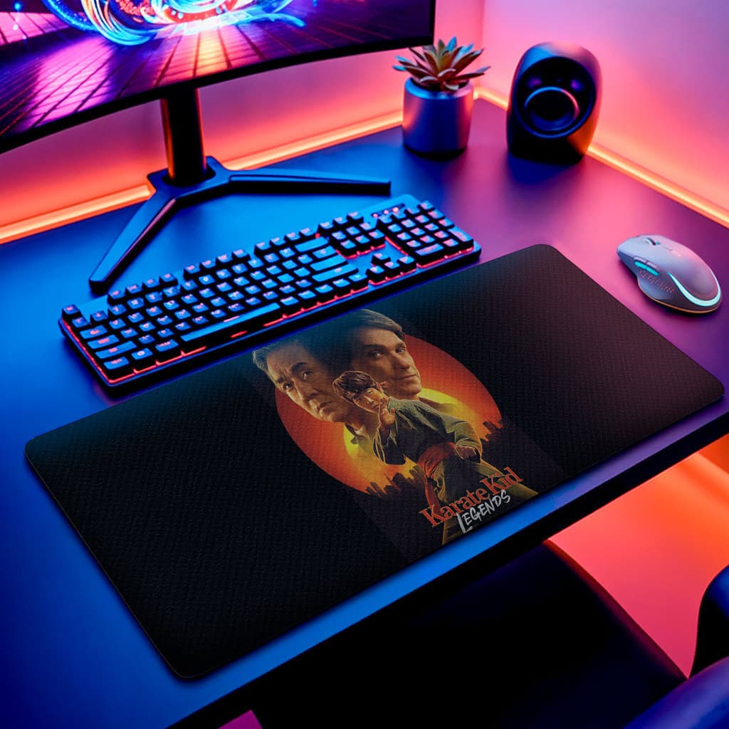 MousePad Grande Gamer Desk Mat Grande Antiderrapante Premium 80x30 Karate kid