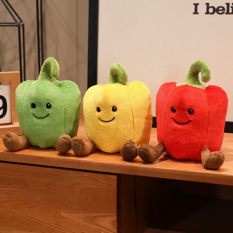 Bonito Cor Pimenta Brinquedo De Pelúcia Vegetal Vermelha Boneca Macio Crianças Conforto Companheiro Para Presente Aniver