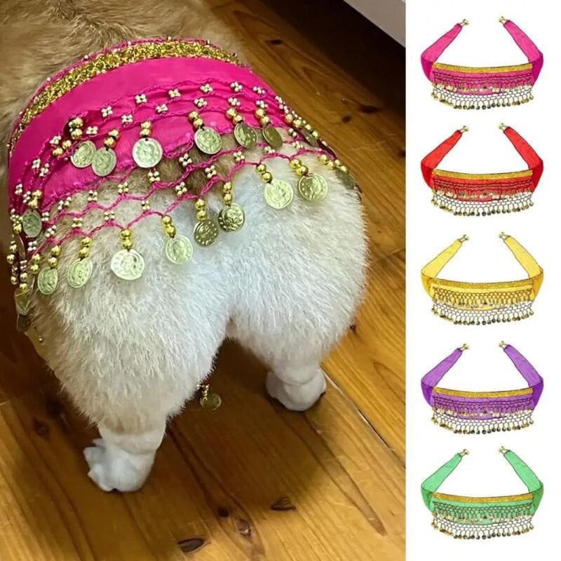 Cão Booty Shake Dança Toalha Decoração Roupas Para Animais De Estimação Hip Envoltório Pet Cachecol Cinto Saias Barriga