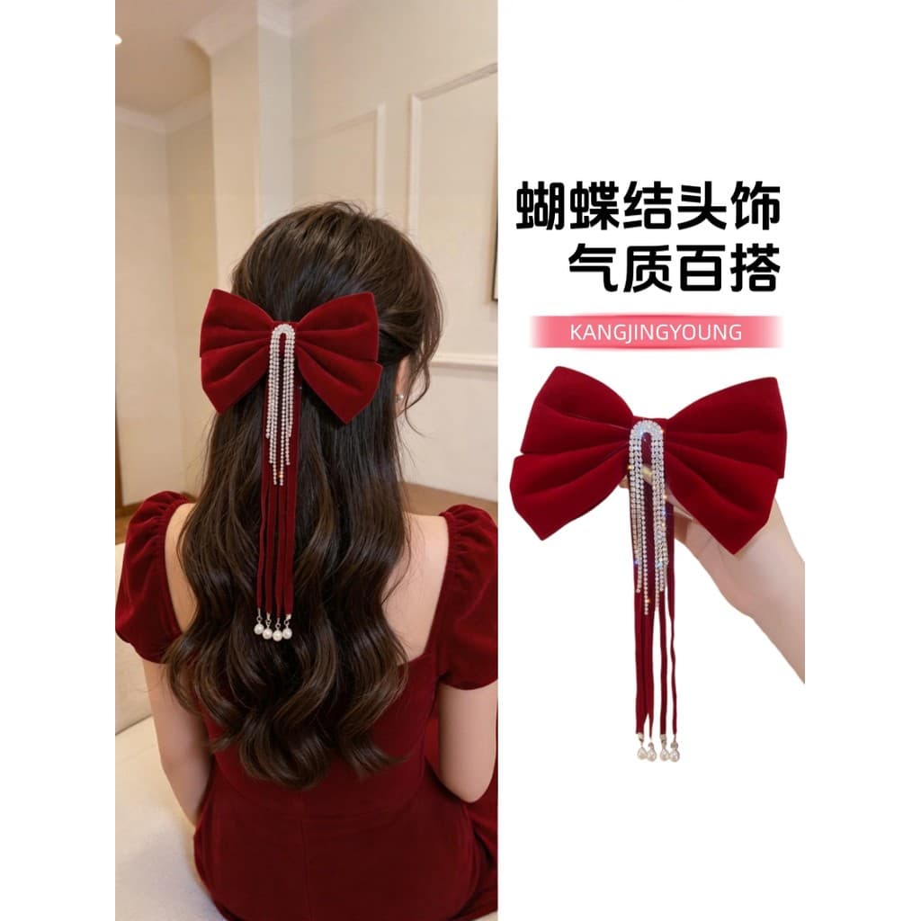 Arco vermelho cocar nupcial brinde vestido cerimônia de noite acessórios para o cabelo noivado casamento grampo de cabel