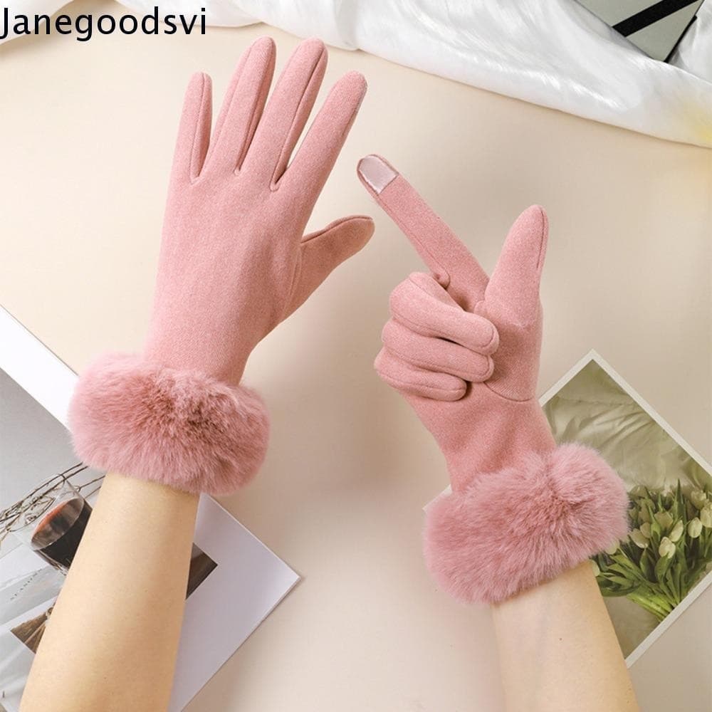 Luvas De Tela Sensível Ao Toque JANEGOODSVI , Quentes De Inverno Com Dedos Inteiros Esqui Tocável , Mulheres E Homens