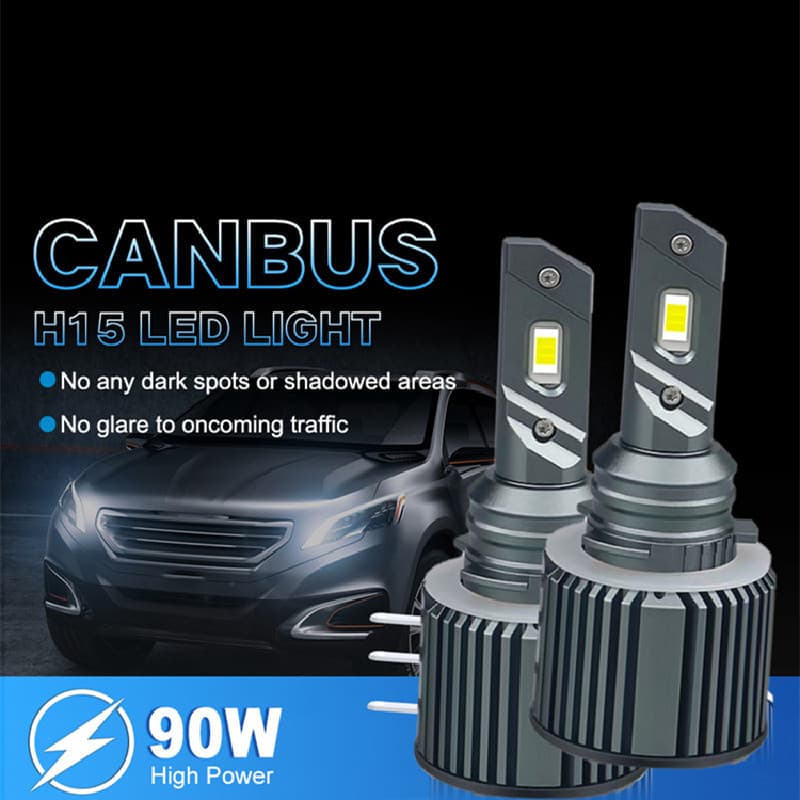 2 Pçs LED Farol Lâmpada H15 Feixe Alto DRL Luz De Circulação Diurna Para A3 A5 A6 Q7 VW Golf Tiguan Mercedes Benz Skoda