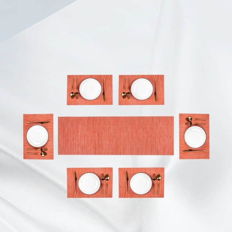 Conjunto de 5 peças de PVC, corredor de mesa americano, mesa de jantar europeia e americana, casa, comida ocidental, con