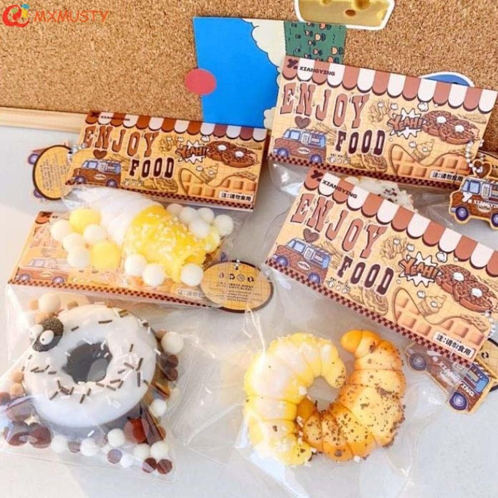 MXMUSTY Brinquedo Simulado Para Apertar Alimentos , Bolo Waffle , Torrada , De , Sorvete