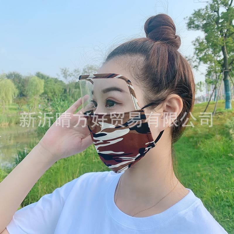 Máscara protetora solar proteção facial completa óculos influenciadores equitação uma máscara de bonde proteção facial i