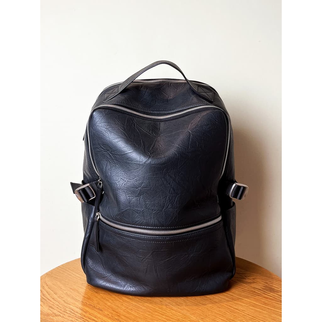 High-End Commuter couro genuíno mochila masculina primeira camada de couro mochila masculina grande capacidade saco esco