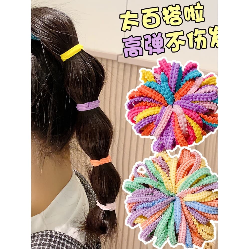 Bebê doce cor renda bonito crianças alta elasticidade não machuca o cabelo bandana menina laço de borracha de cabelo men