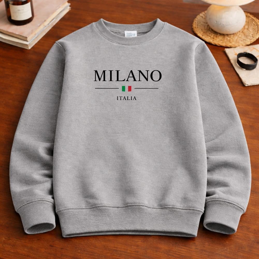 Moletom infantil menino e menina milano blusa de frio careca de algodão