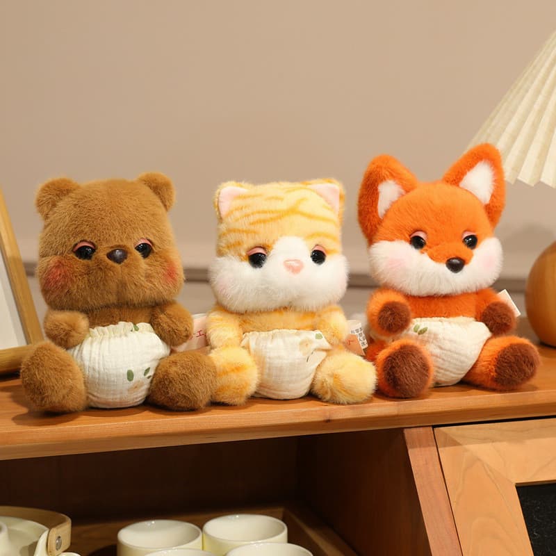 Bonito Raposa Gato Boneca De Pelúcia Dos Desenhos Animados Saco De Feijão Do Bebê Brinquedo De Descompressão Companheiro