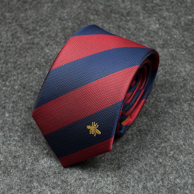 Gravata Jacquard de Alta Qualidade de 7cm com Listras, Gravata de Estudante, Gravata para Cerimônia de Graduação com Cai