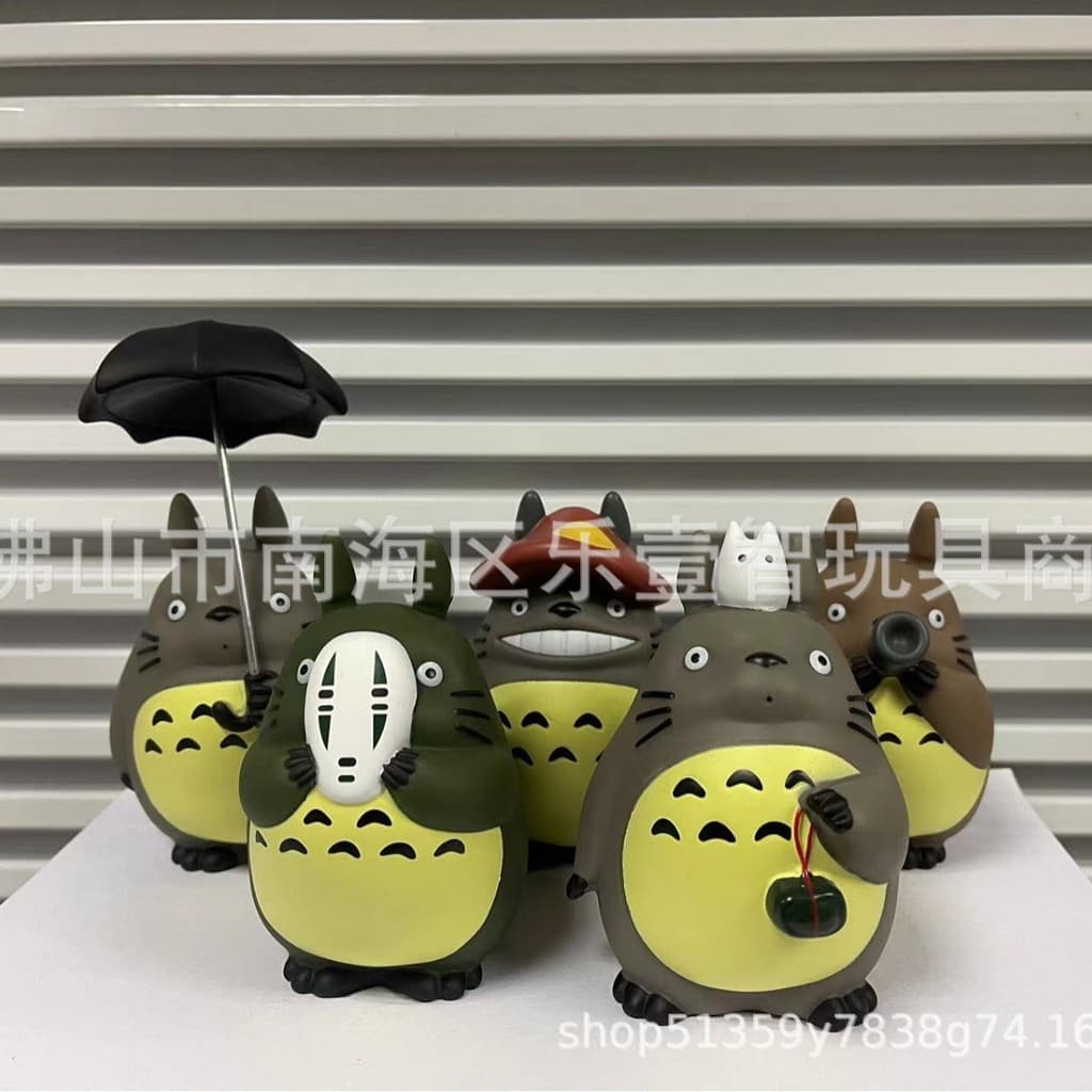 Figura do Totoro de Hayao Miyazaki, Modelo de Desenho Animado, Decoração de Bolo, Caixa Surpresa, Boneco Gacha