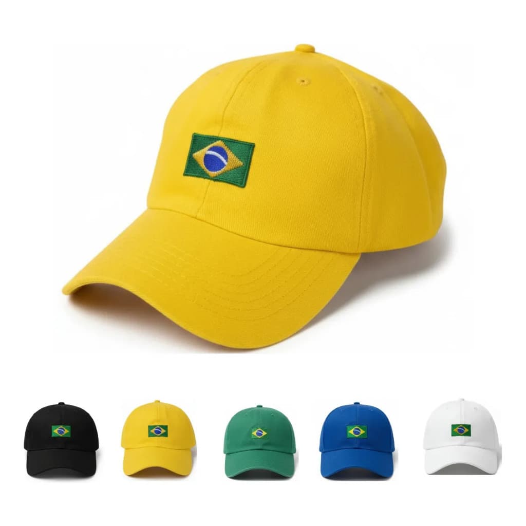 Boné Brasil Seleção Brasileira Aba Curva Unissex Ajustavel TOPCHARME