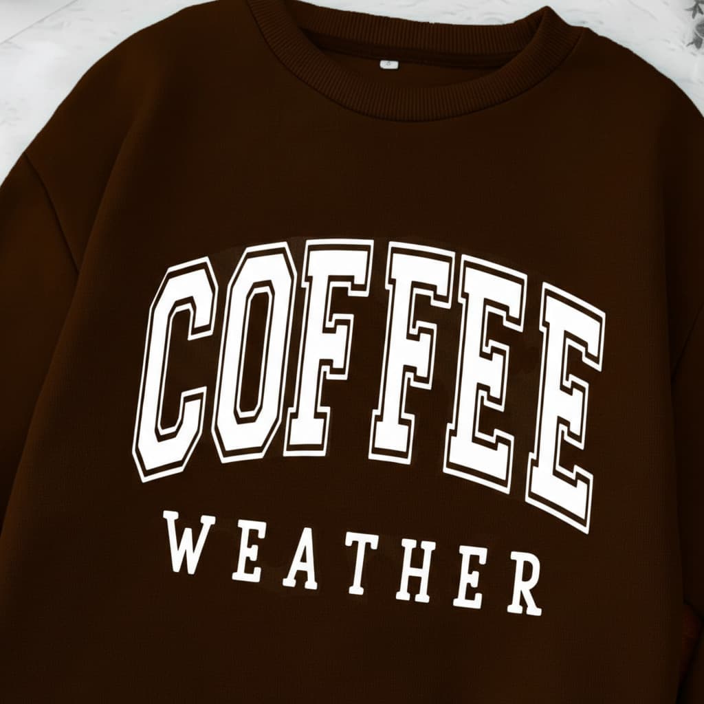 Moletom Careca Coffee Weather Gola Redonda Casaco Masculino Feminino Flanelado Inverno Blusa De Frio