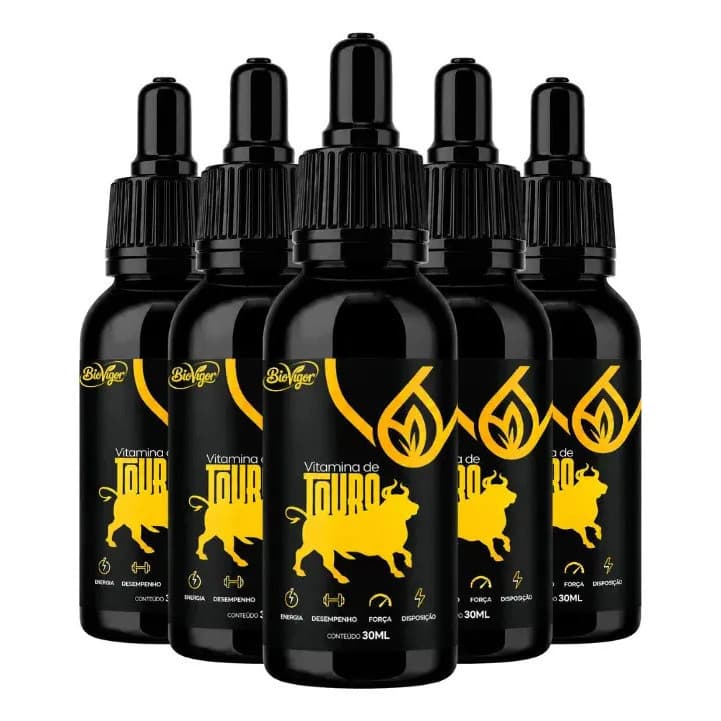 5x Vitamina De Touro 30ml Original - Loja Oficial