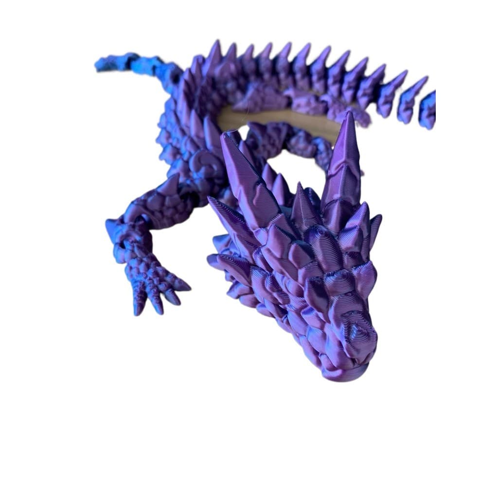 Brinquedo articulado Dragão de pedra cromado