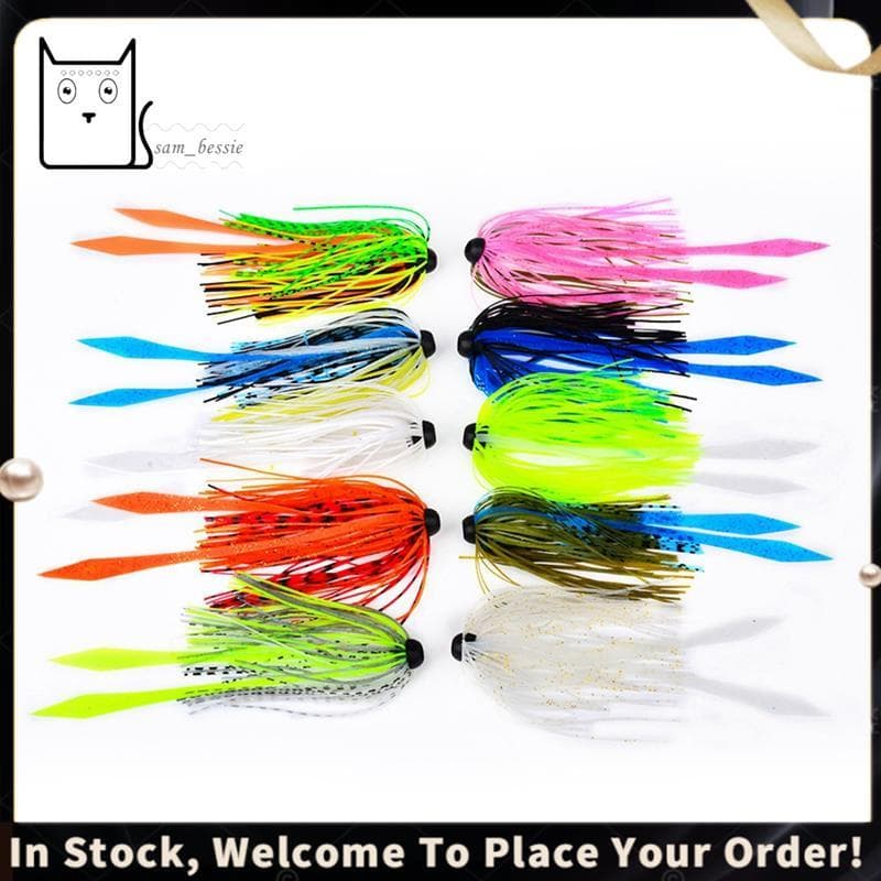 Saias De Gabarito De Pesca De Silicone 10 Peças De Substituição Para Spinnerbaits Buzzbaits Isca Fazendo Acessórios