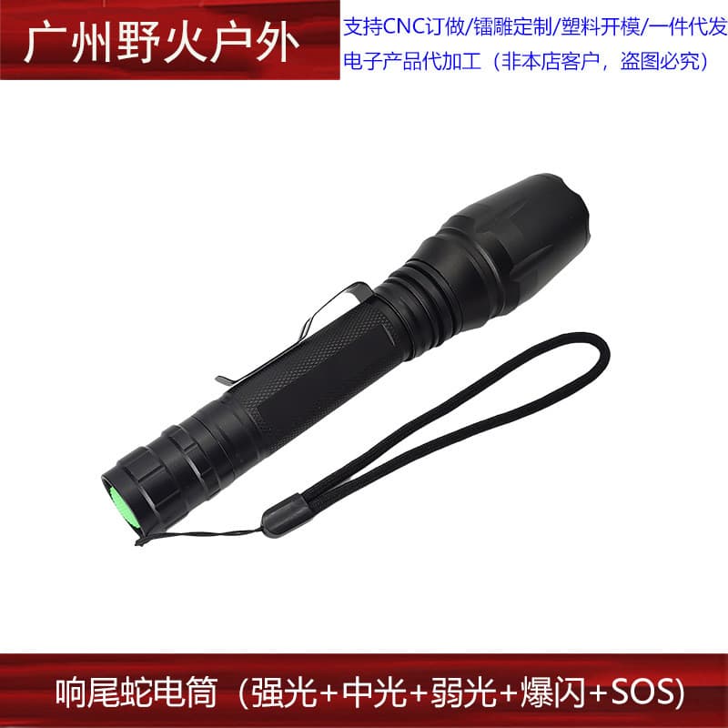 Lanterna mais vendida: Lanterna Rattlesnake, mini recarregável T6 com zoom e alta luminosidade, lanterna LED pa