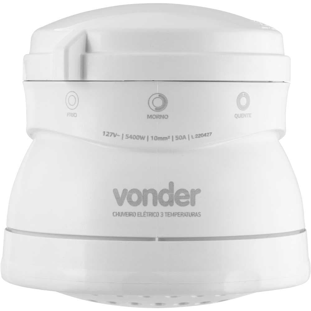 Ducha 3 temperaturas 5.400 W 127V branca, VONDER