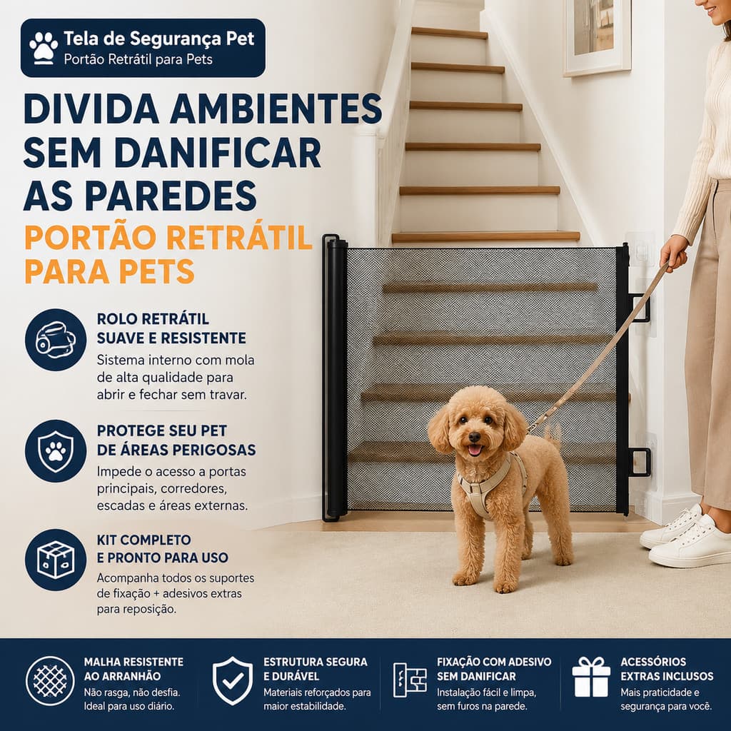Isolar um animal Cerca para cães Cerca de proteção Retrátil Pet tela portão Cerca para bebês Rápido para instalar