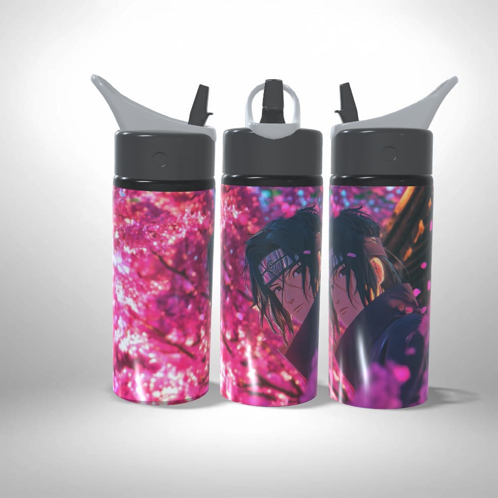 Garrafa Squeeze Personalizada - Uchiha Itachi O Jardim Cerejeira Anime Naruto
