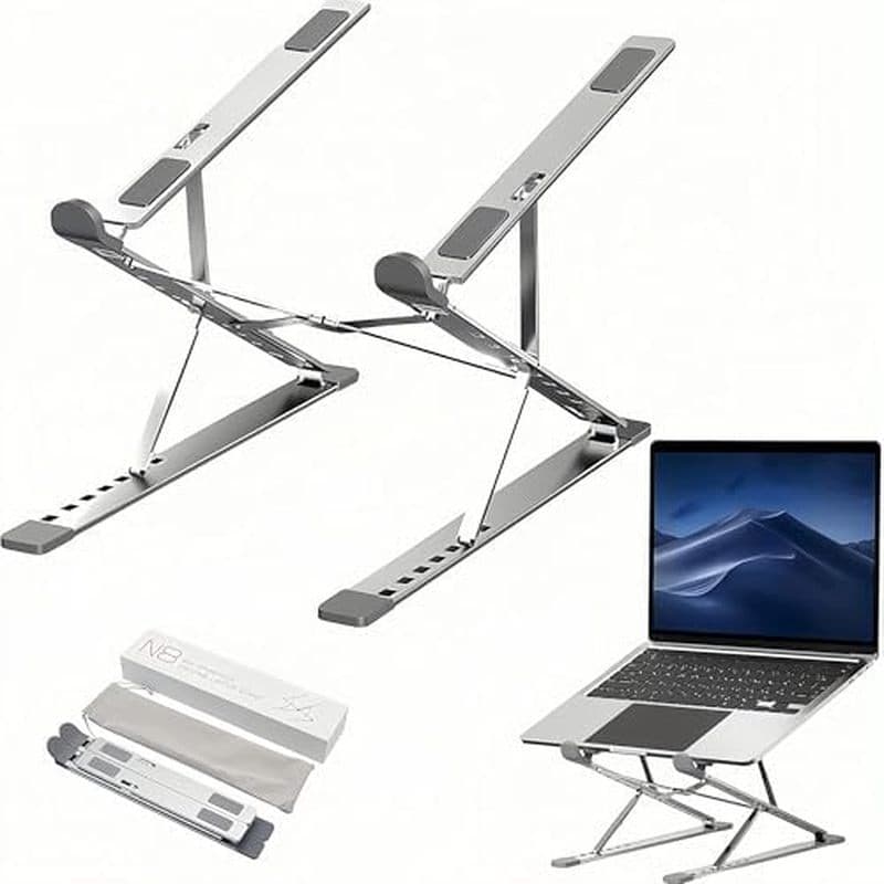 Suporte Para Laptop Mesa , Riser De Alumínio Ajustável De 7 Níveis , Ergonômico Notebook Portátil Dobrável , Viagem Lapt
