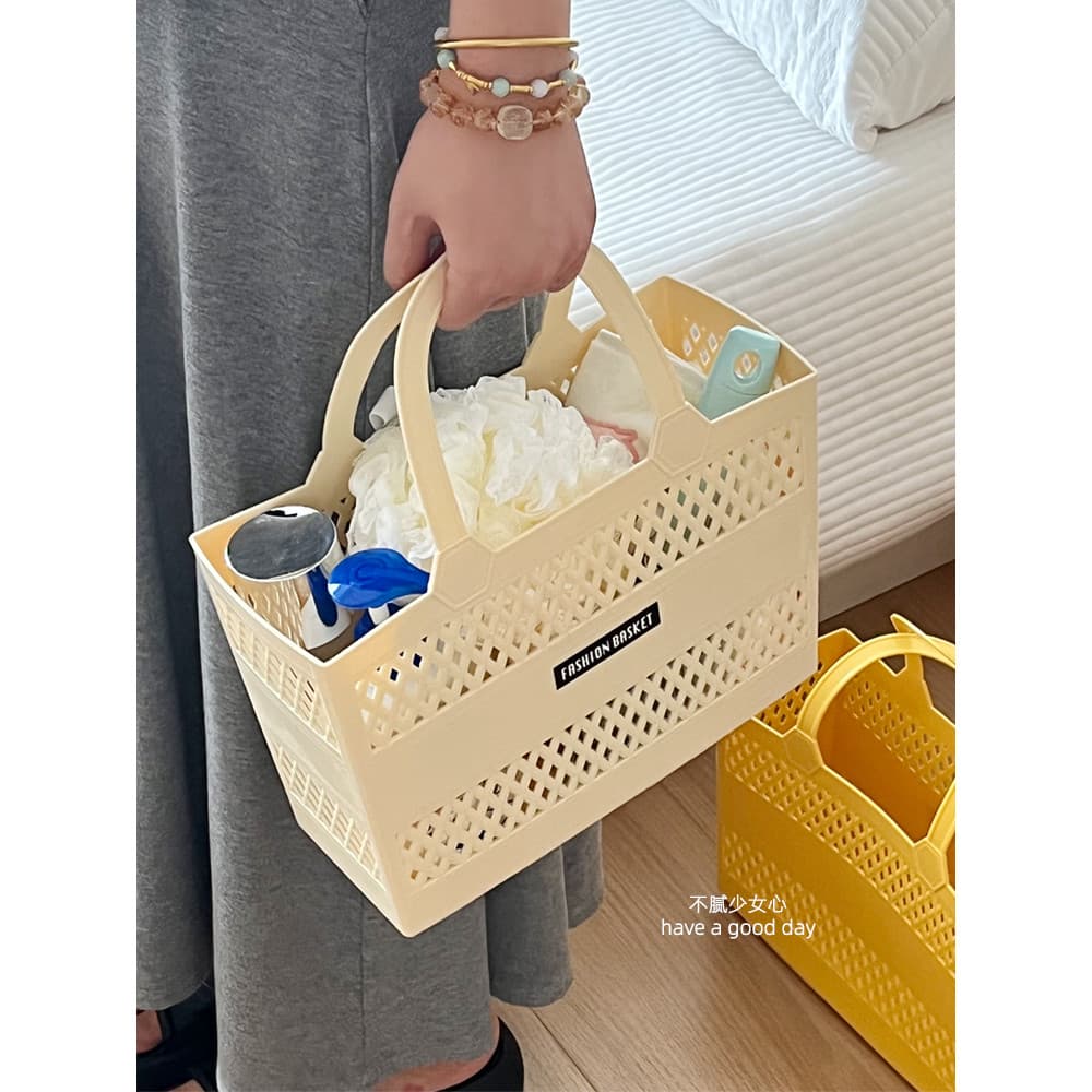Cesta de banho para estudantes, produtos de higiene pessoal, separação seca e molhada, banheiro, dormitório, armazenamen