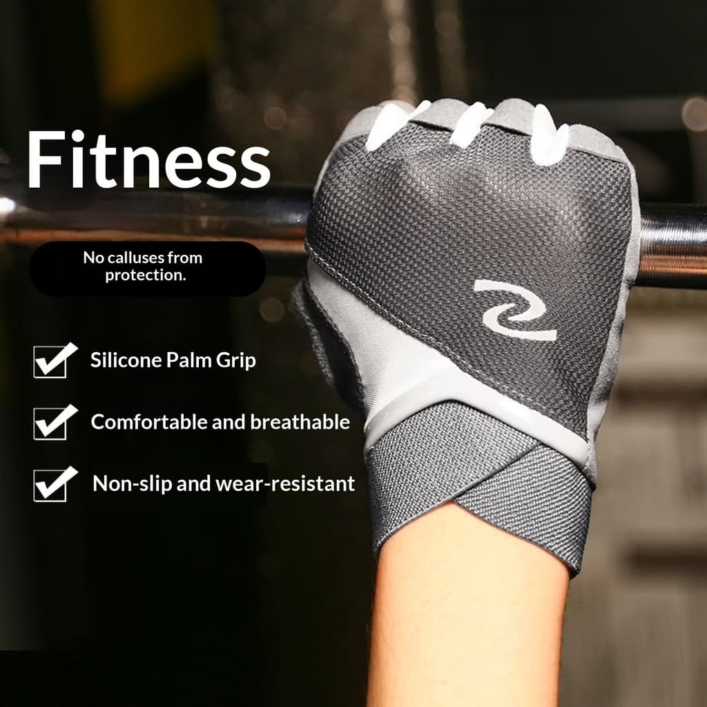 Luvas de Fitness masculino feminino meio dedo pulseiras equipamentos de ginástica treinamento barra Horizontal haltere a