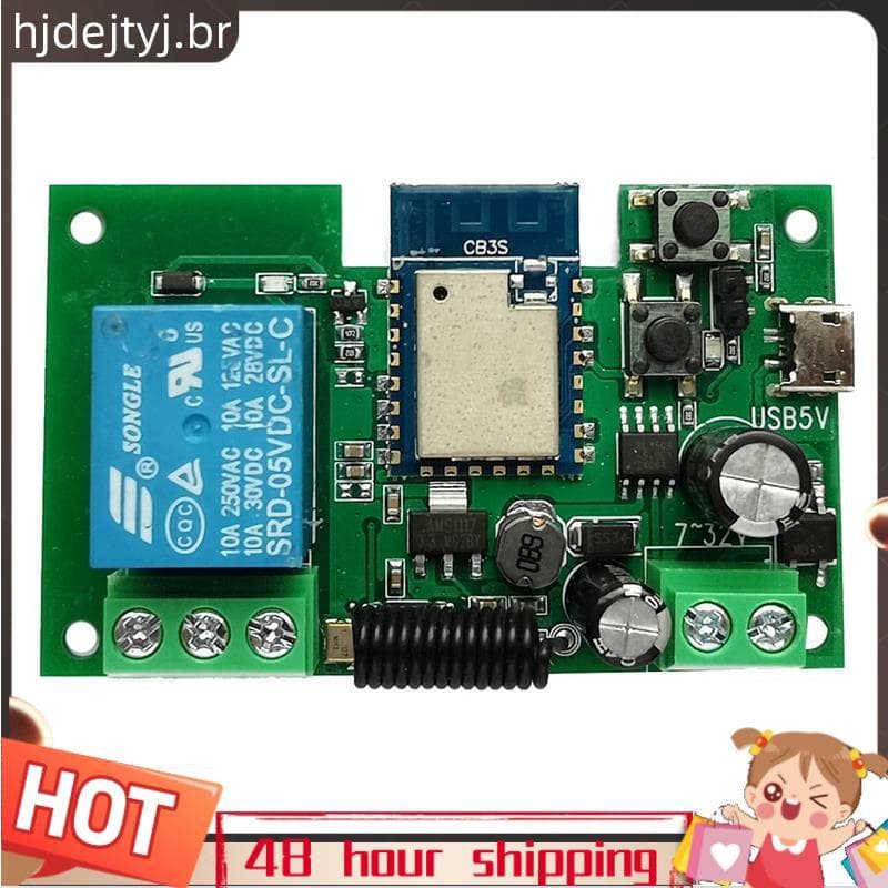 Tuya WIFI Interruptor Inteligente Controlador Portão Abridor De Porta De Garagem 1CH 7-32V Temporizador Módulo De Relé D