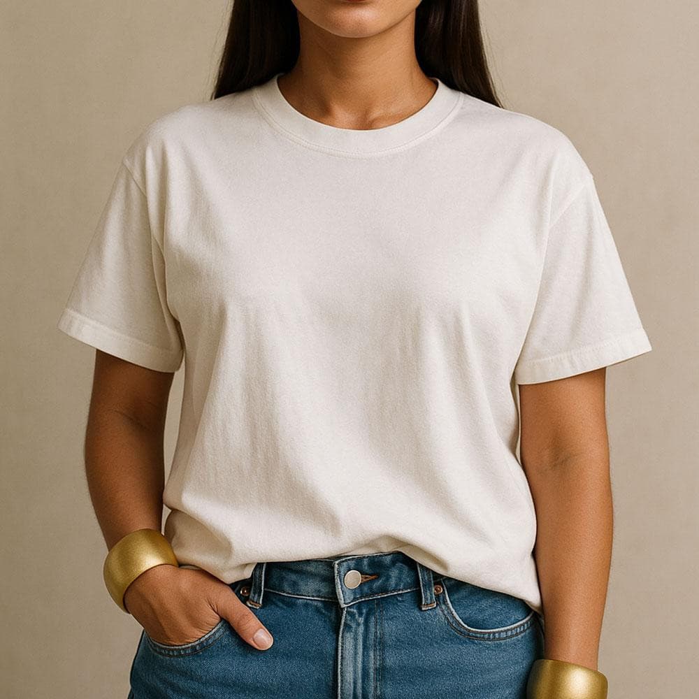 Camiseta Feminina Básica Lisa 100% Algodão 30.1 Premium Casual Novo Dia a Dia Trabalho Academia