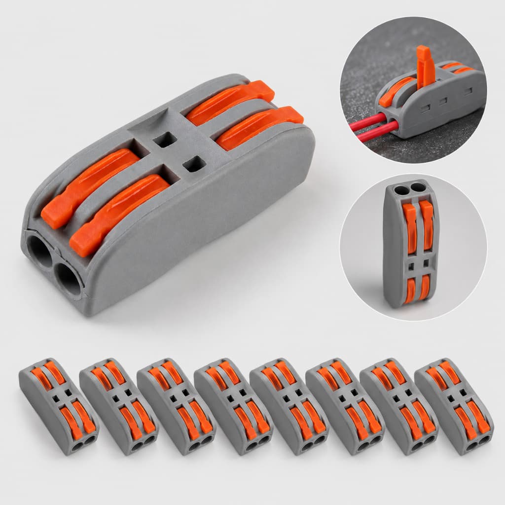 KIT Emenda Elétrica Conector 2 Vias Compacto 32A/250V 2.5mm
